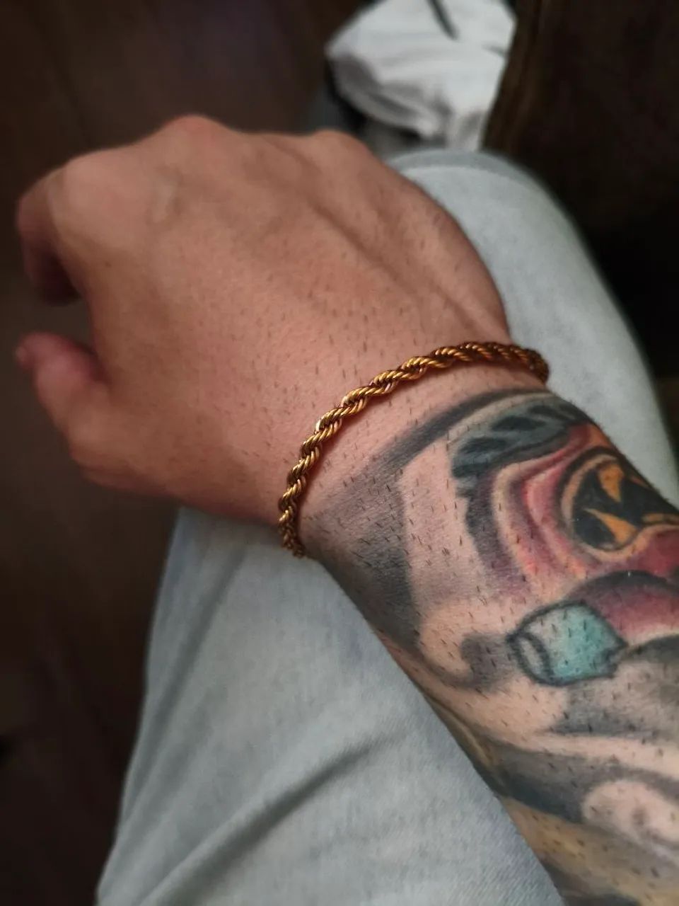 Corrente e pulseira folheada a ouro  - Foto 2