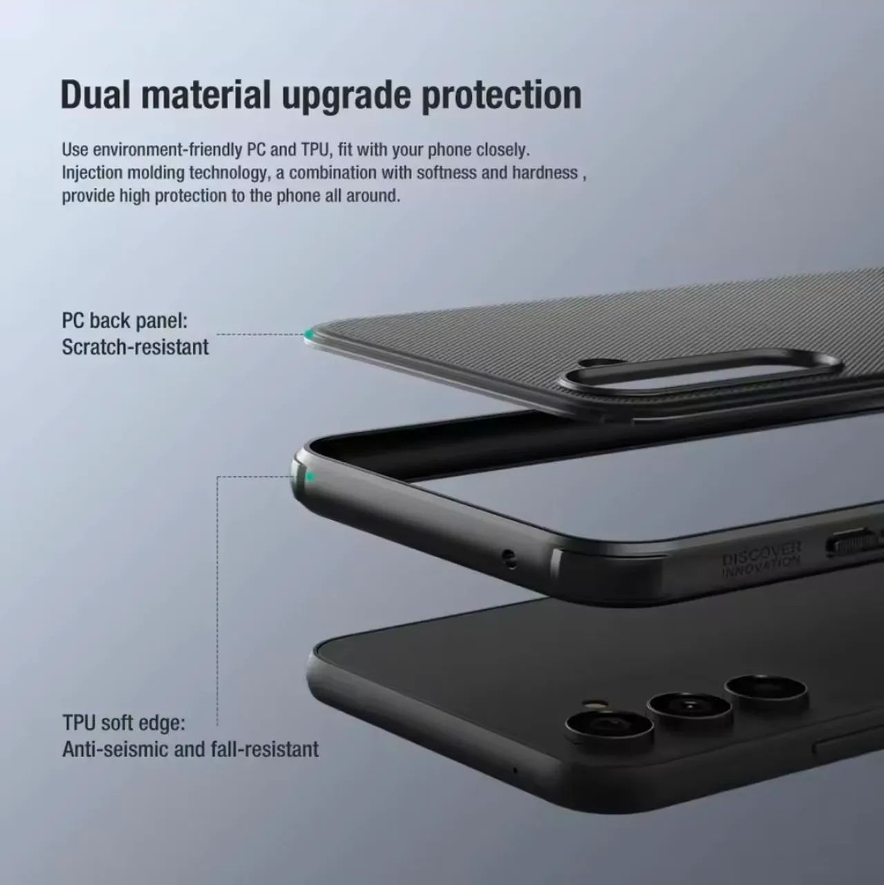 Capa Case Nillkin Galaxy A56 Preta - Foto 2