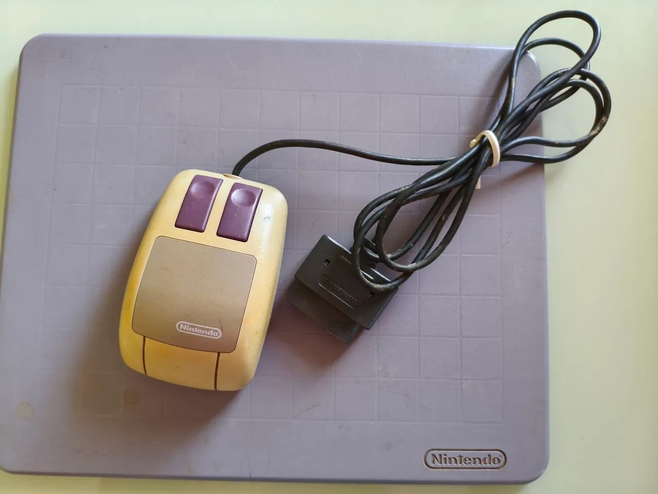 Mario Paint Super Nintendo Mouse e Mouse pad original usado - Foto 4