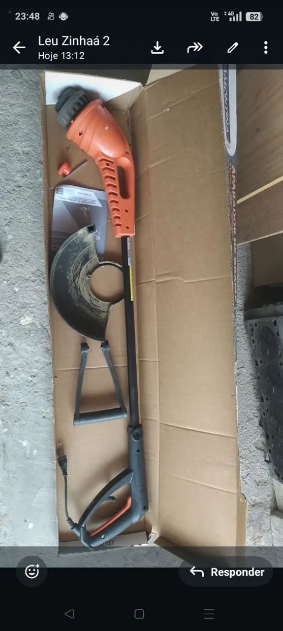 Cortador de grama em perfeito estado você quer está precisando de cortar os matos vem