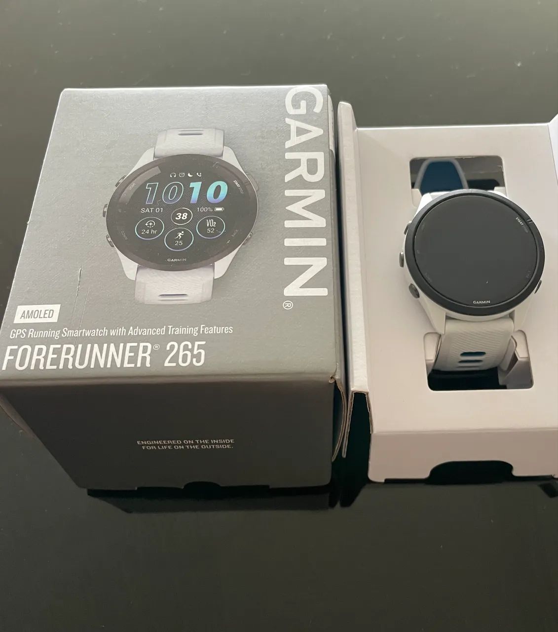 Relógio Garmin 265 amoled branco 