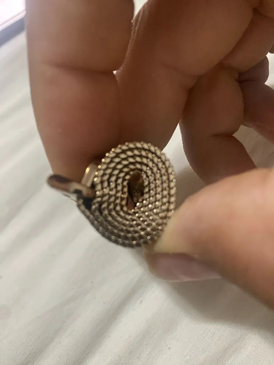 Pulseira Aço Milanesa Para Apple Watch rose 42 original  - Foto 3