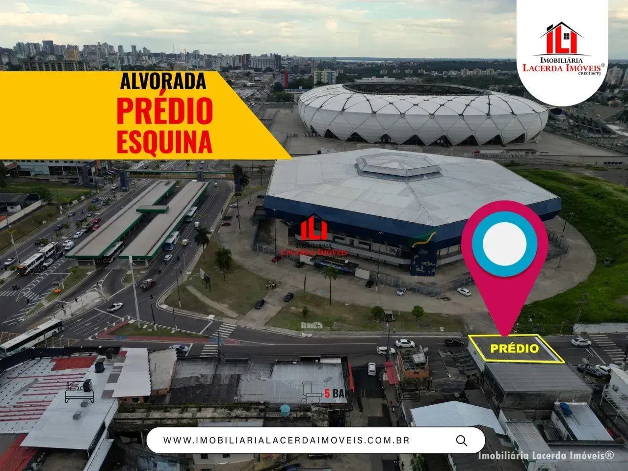 Prédio Comercial no Alvorada ao lado da Arena/ de Esquina com Térreo + 2 Pavimentos
