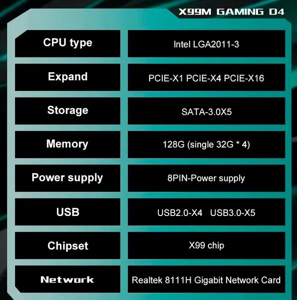 Placa Mãe X99M GAMING D4 ARGB JGINYUE - Foto 3