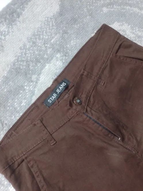 Calça chino masculina marrom - Foto 3
