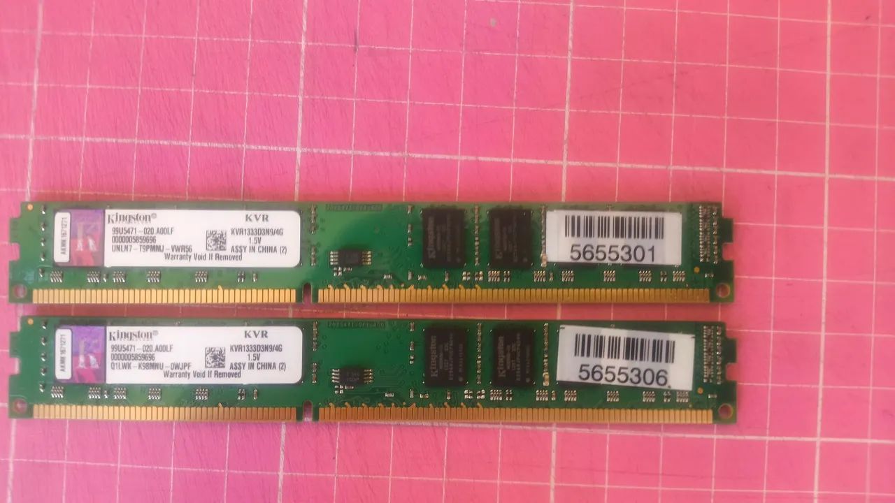 Memória RAM DDR3 8G. 2×4G. Seme novas. Funcionando perfeitamente. - Foto 2