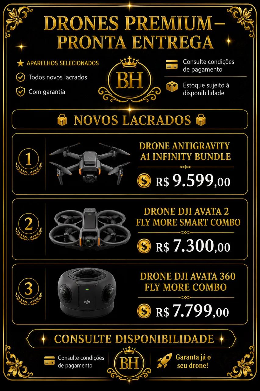 Drones DJI PROMOÇÃO PARA QUEIMAR ESTOQUE 