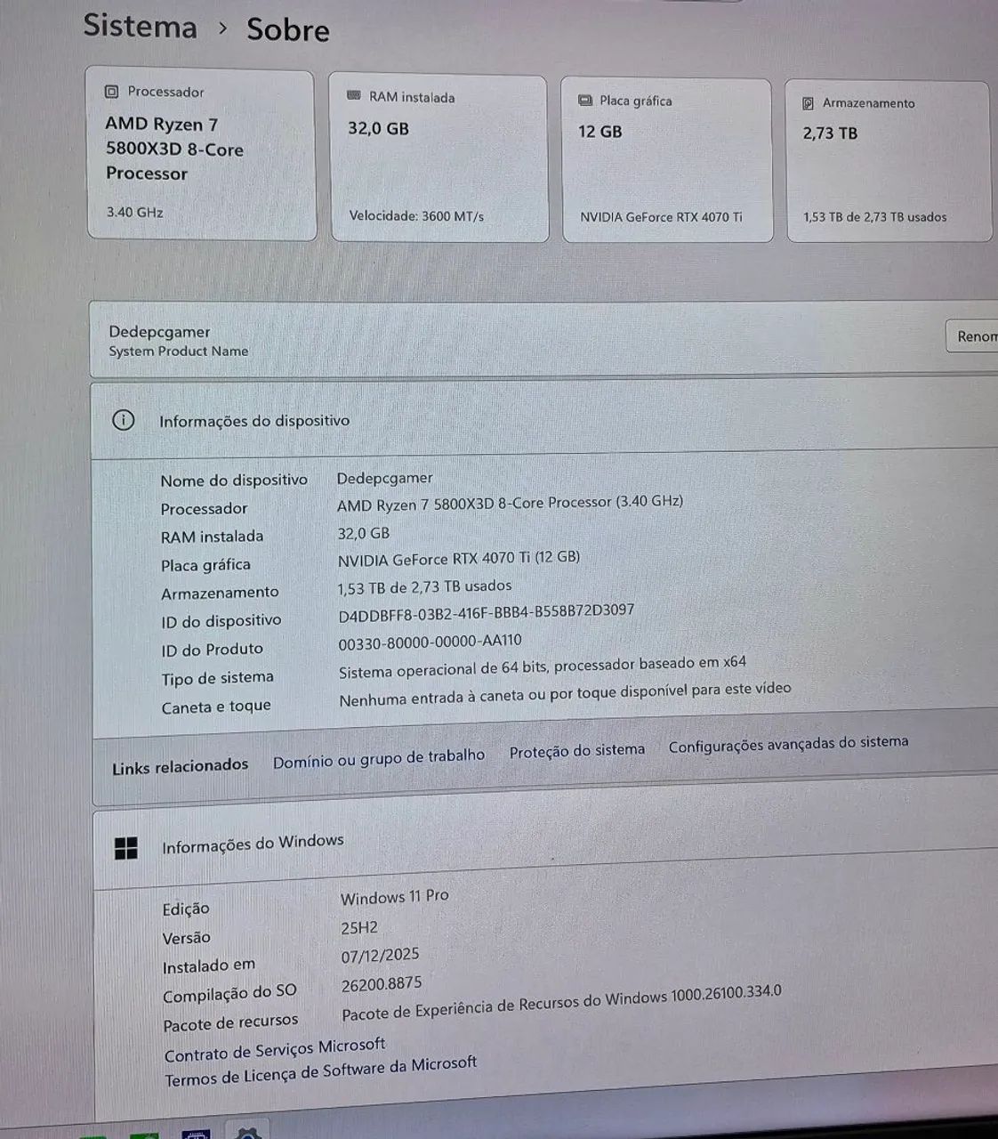 Pc gamer Rtx 4070 ti High- End - Foto 4