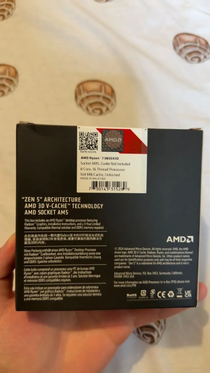 AMD Ryzen 7 9800X3D - AM5 - 8 Núcleos / 16 Threads - Foto 3