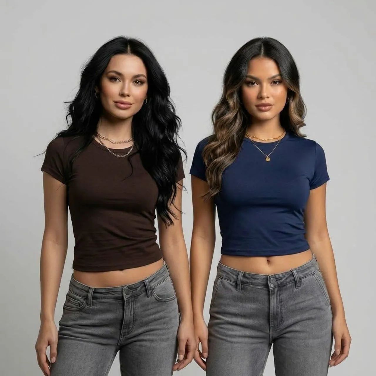 Blusa baby look tee básica suplex 