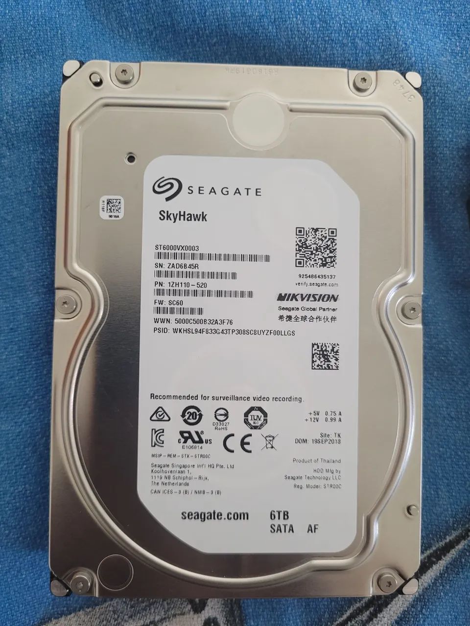 HD SATA 6TB SEAGATE 