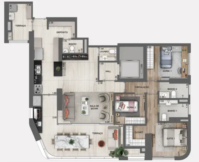 PLANTA 134m²