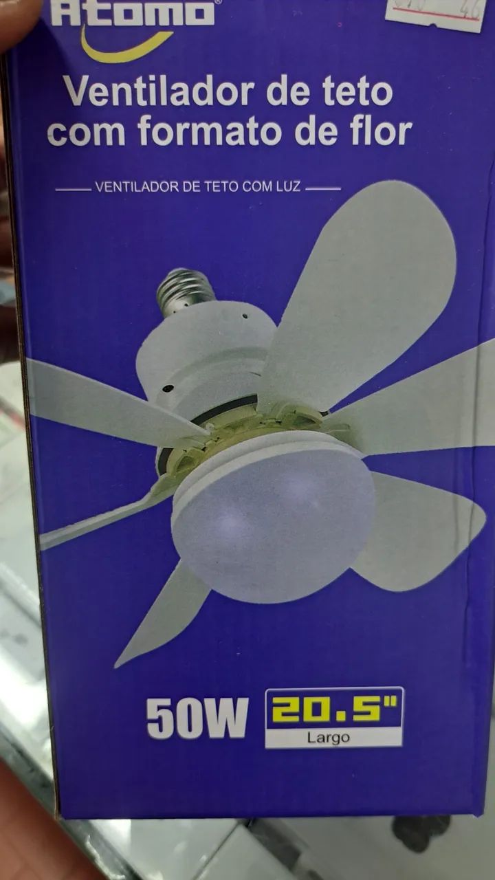 Luminária com ventilador 100