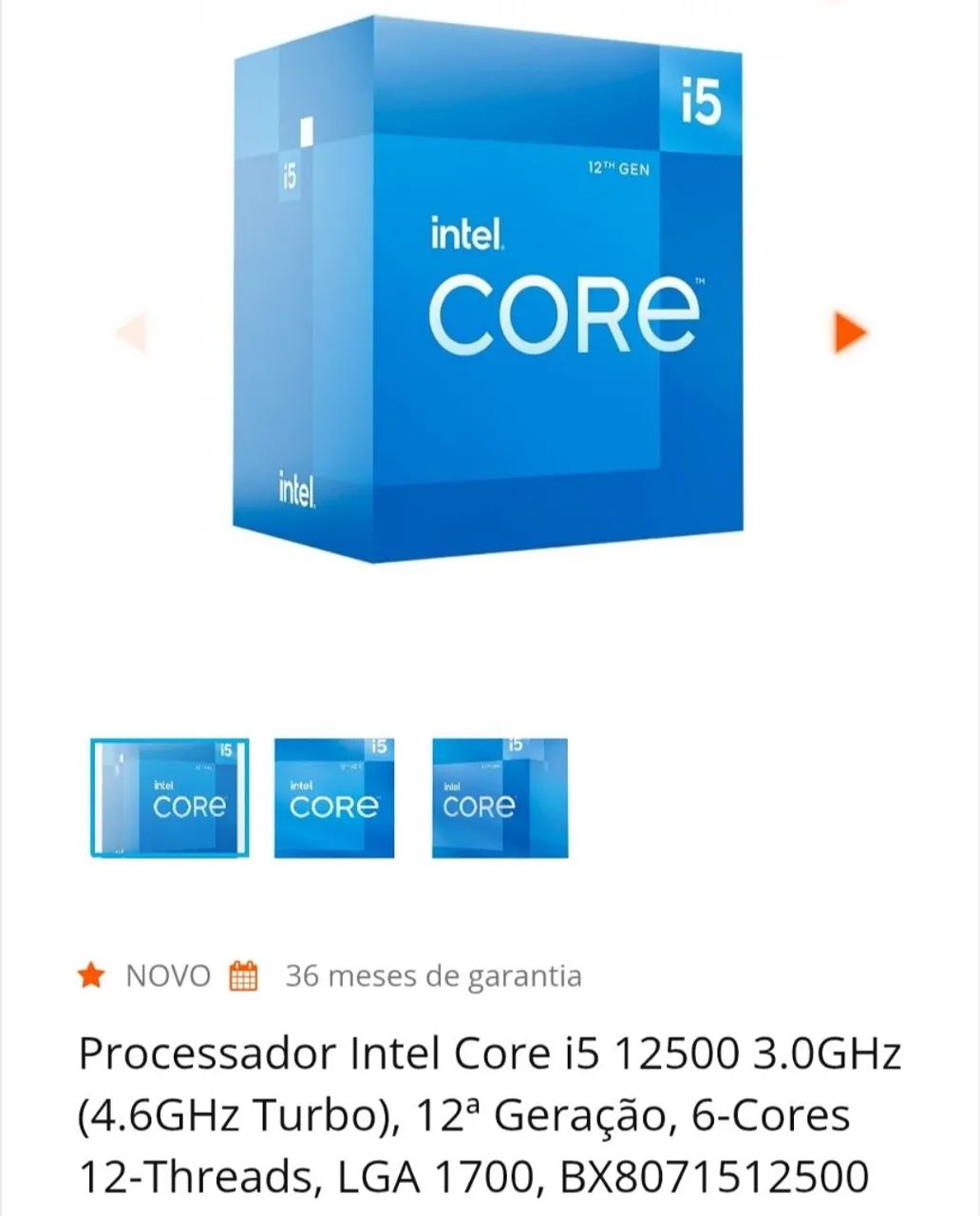 Processador Intel i5 12500 - Processadores - Cidade Operária, São