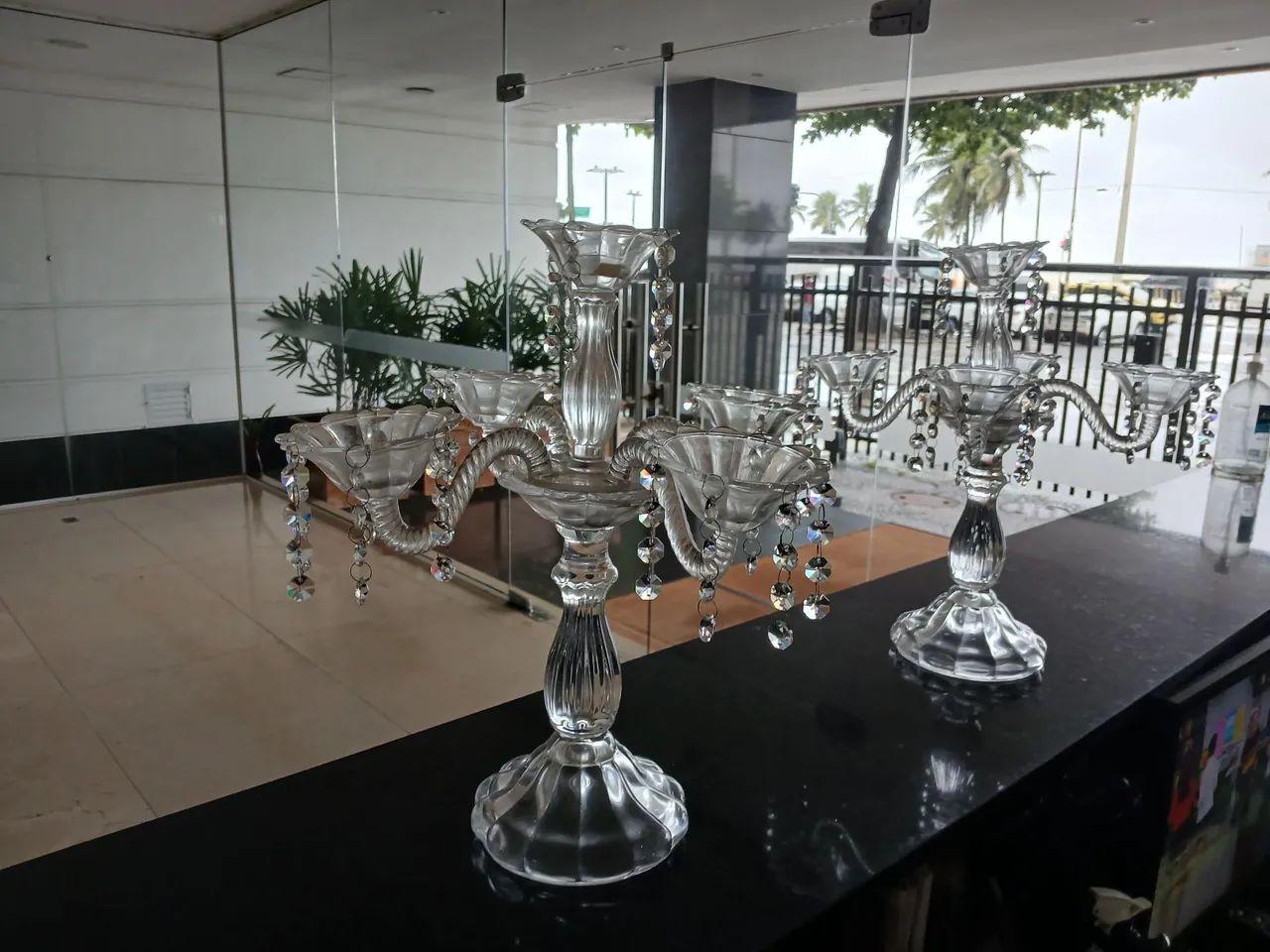 Castiçal de mesa cristal 