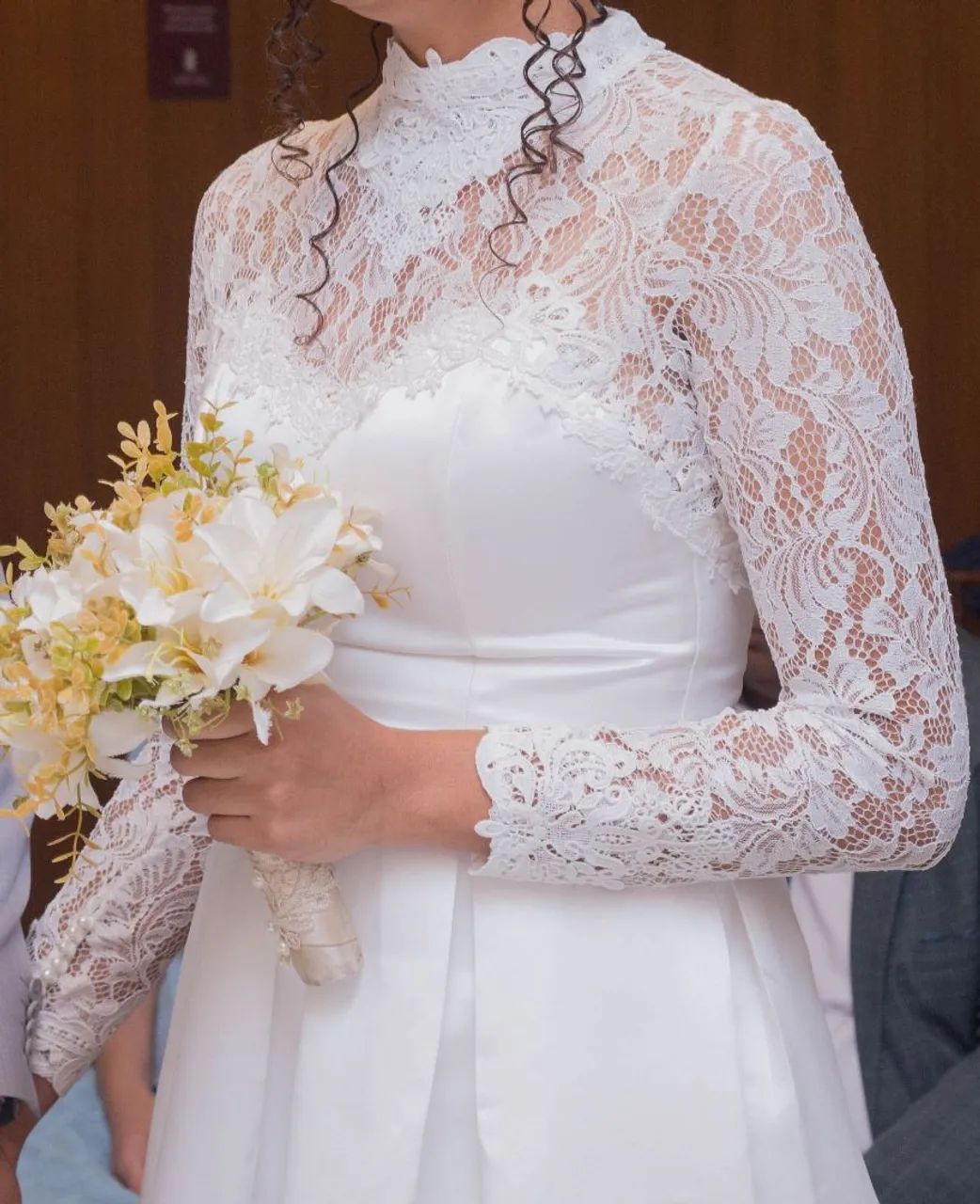 Vestido Noiva Rodado com manga longa  - Foto 2