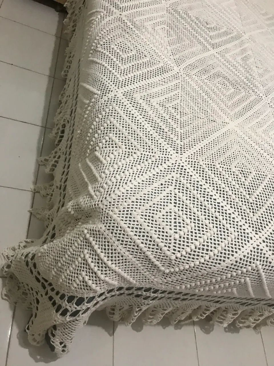 Colcha de crochê 
