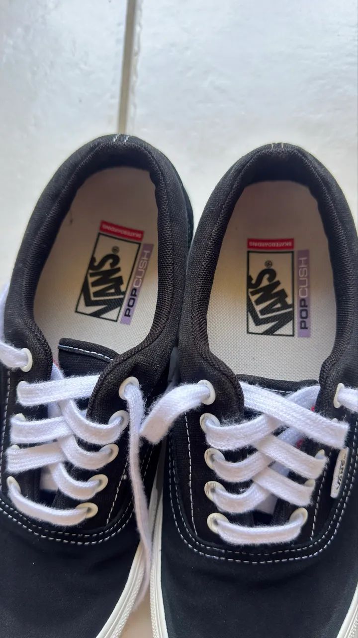 Tênis Vans Skate Era Black White - Foto 2