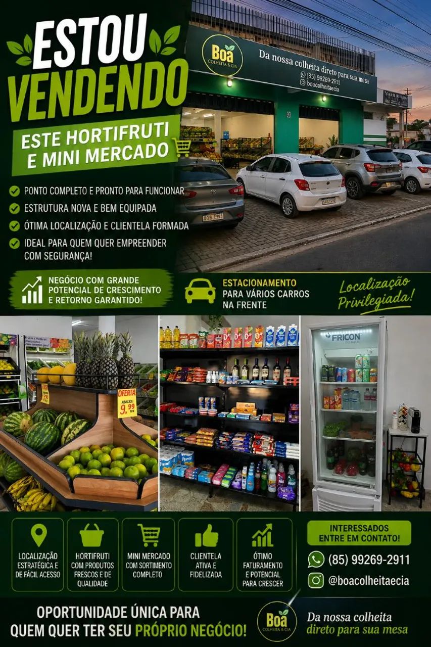 Vendo Comércio Completo só no ponto de trabalhar e faturar!