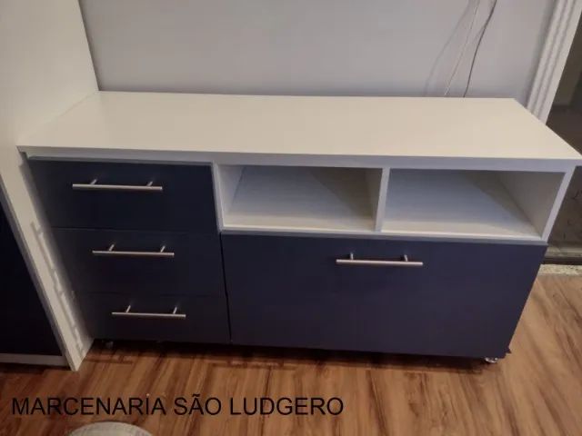 Armário de Cozinha Mdf Azul - Foto 4