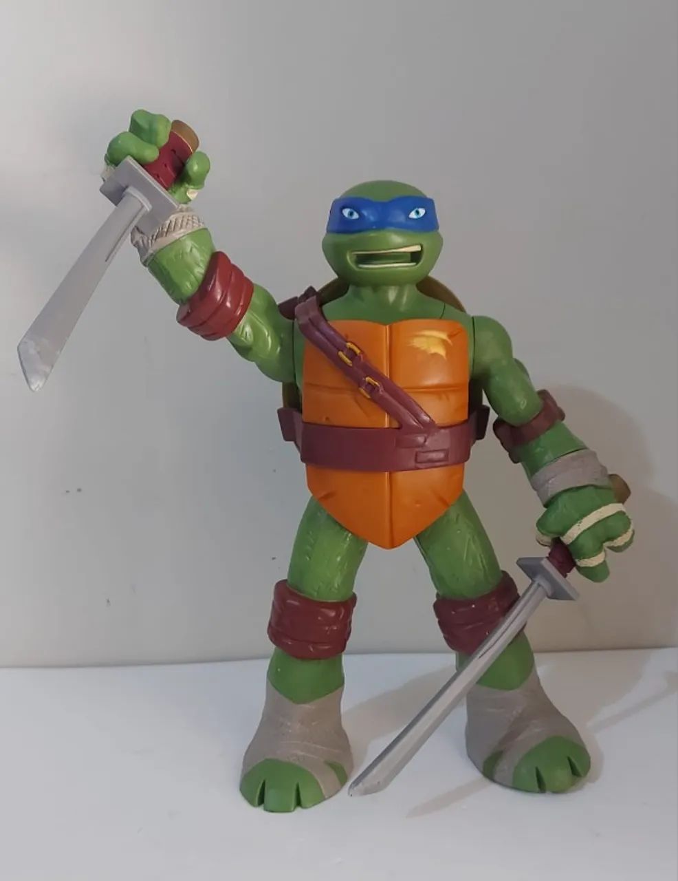 Action Figure Leonardo Tartaruga Ninja Playmates 26cm COMPLETO - Foto 4