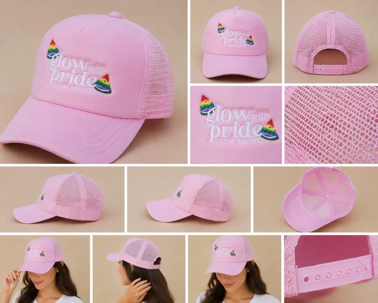 Boné Rosa Glow with Pride - Estilo, Atitude,Premium  - Foto 5