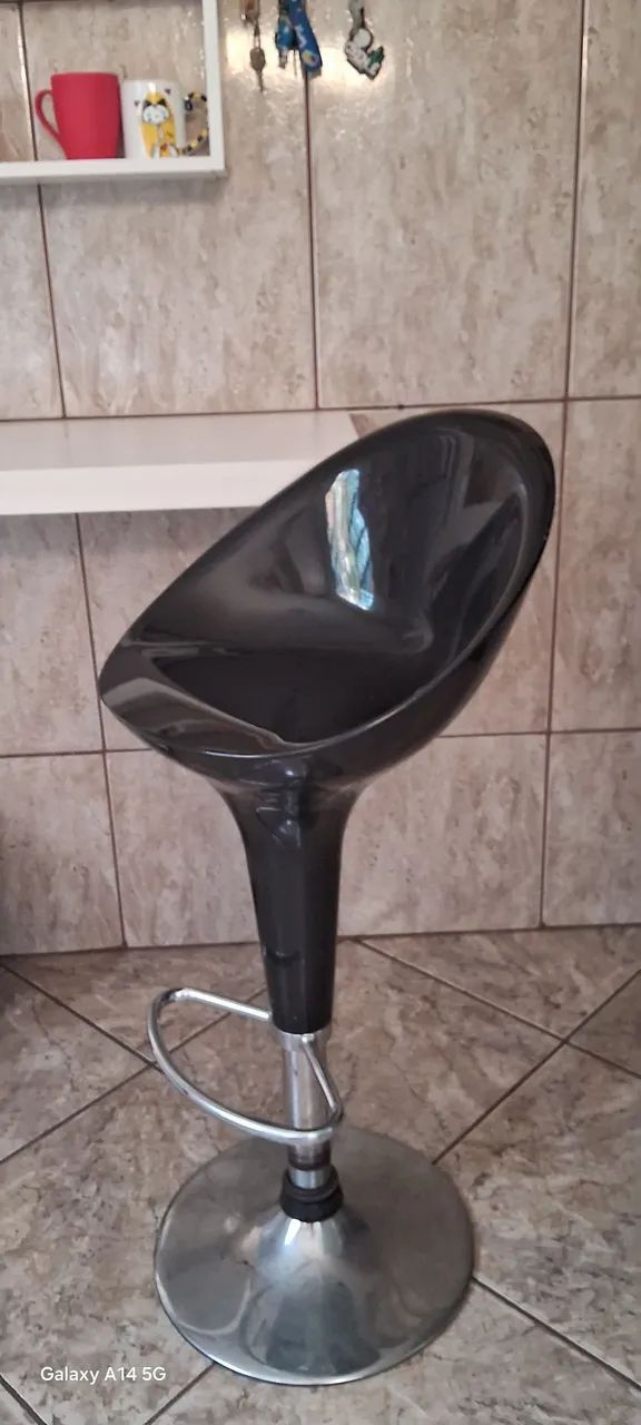 Banqueta Tulipa, cor preta  - Foto 2