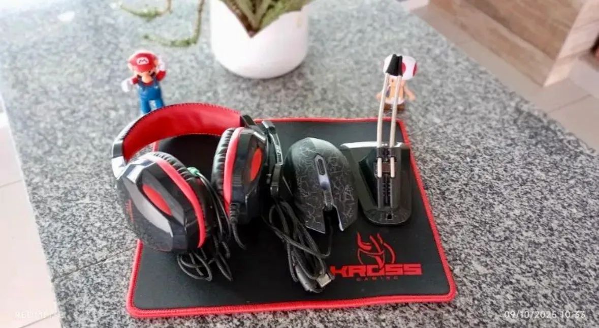 Kit Gamer 5 em 1 - Kross Elgance Teclado, mouse, headset, Mousepad e mousebungee - Foto 3