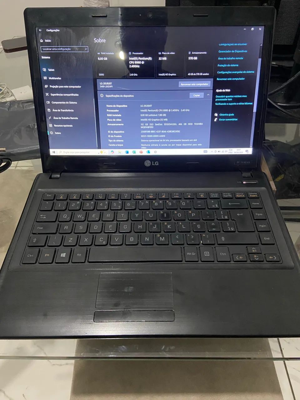 Notebook LG Intel