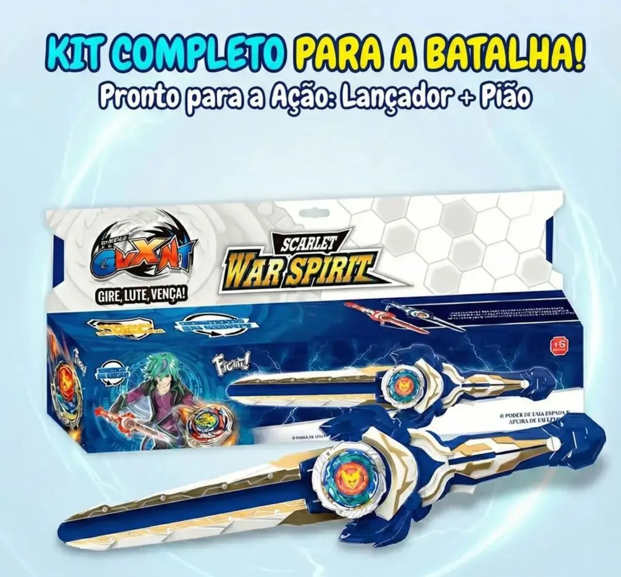 Espada Lançador Com Pião de Batalha Master - Foto 2