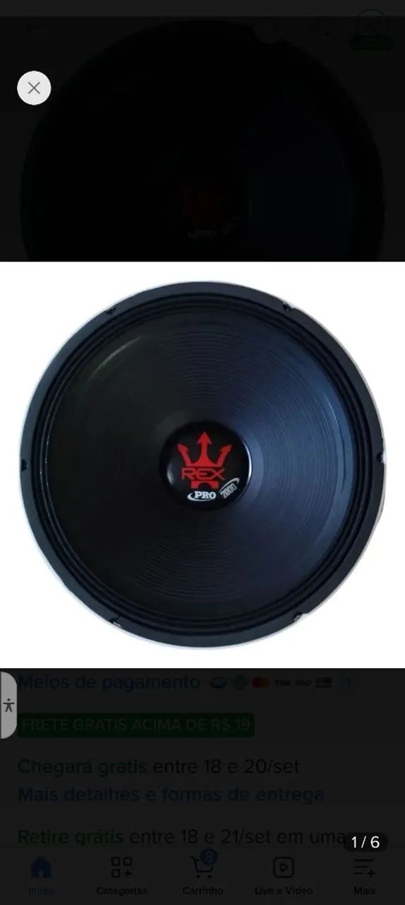 VENDO 11 FALANTES DE 18 POLEGADAS MAGNO REX PRO 2000W RMS=8.OHMS seme Novos - Foto 2