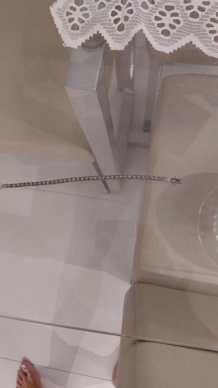 Relógio swarosky e pulseira prata com zirconia - Foto 3