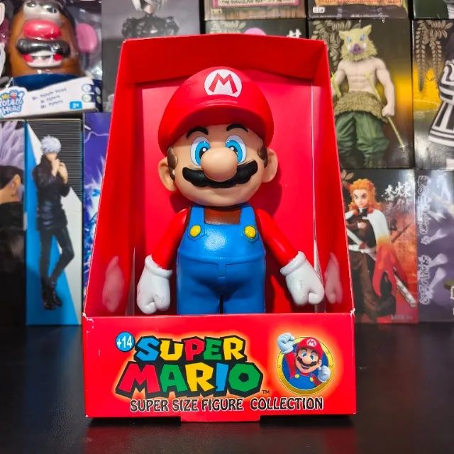 Action Figure Super Mário Original (Nintendo®) Com Caixa 25 cm | Boneco Colecionável