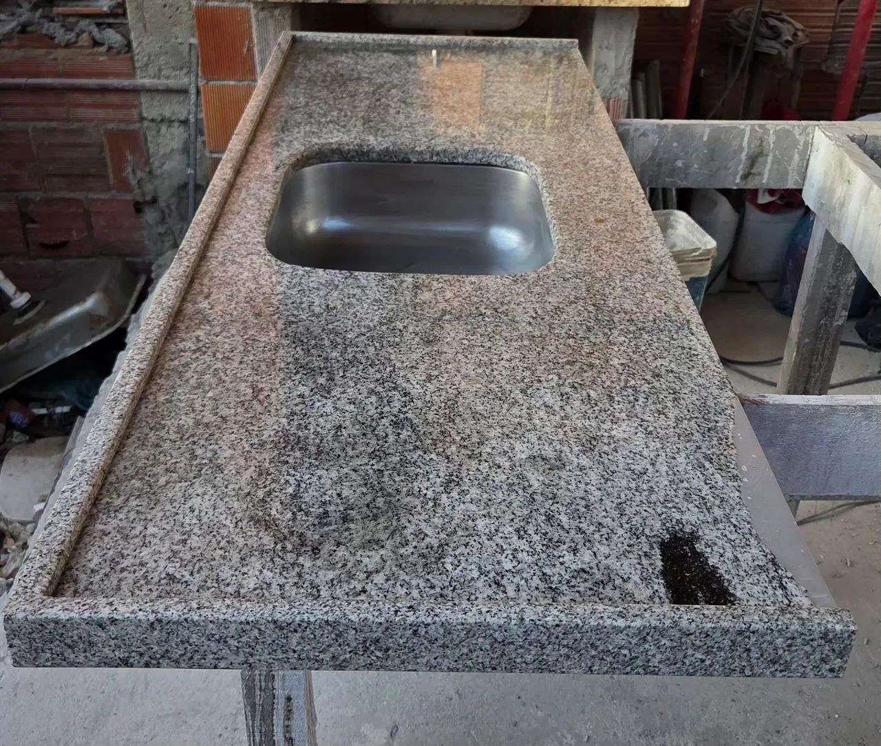 Pia de cozinha granito cinza  - Foto 3