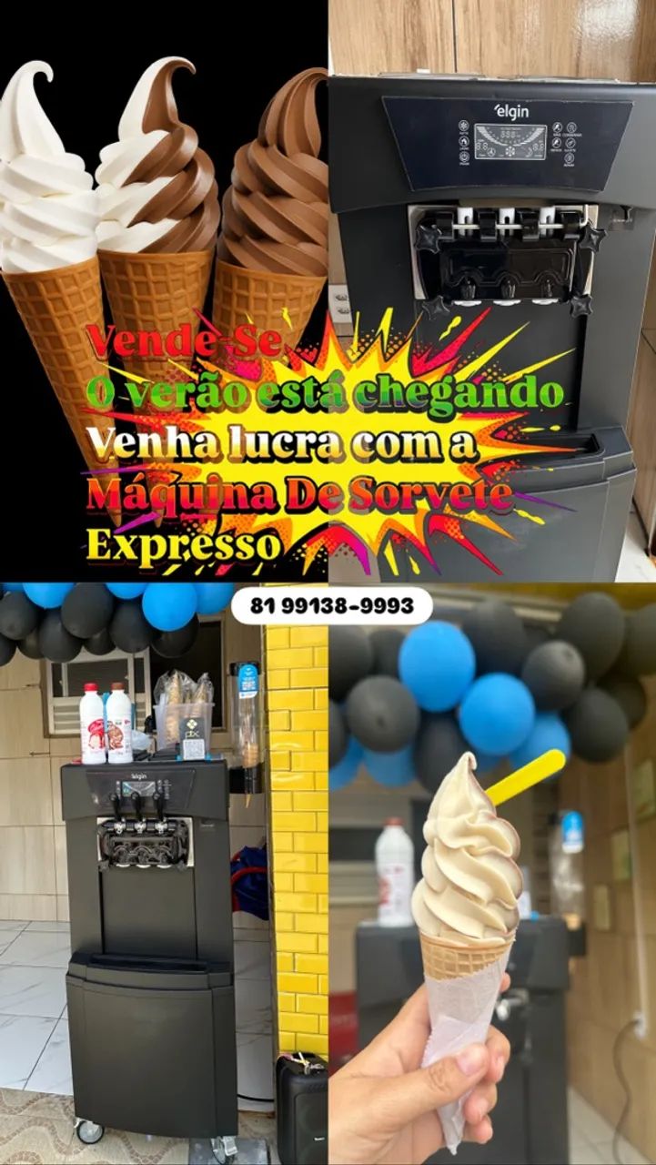 vendo Máquina de sorvete 2025 - Foto 3