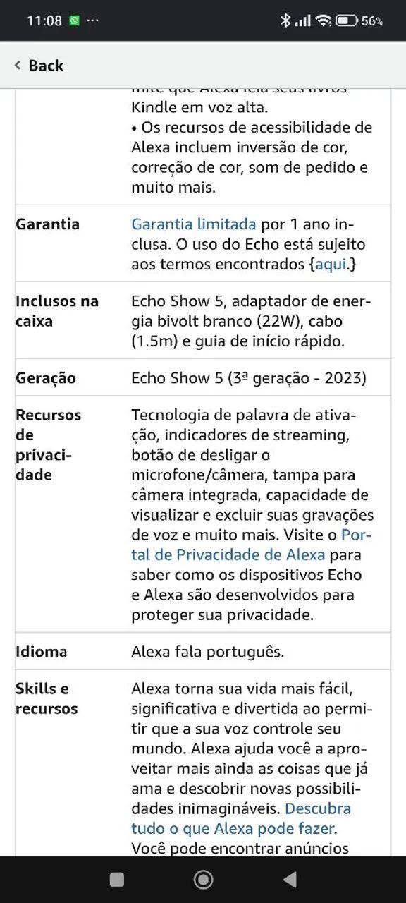 Alexa echo show geração 5 - Foto 5