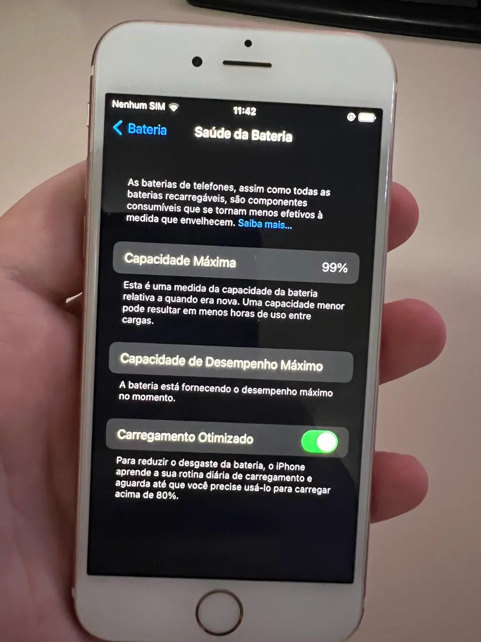IPHONE 6s 32GB NA CAIXA - 99% DE SAÚDE DA BATERIA - Foto 4