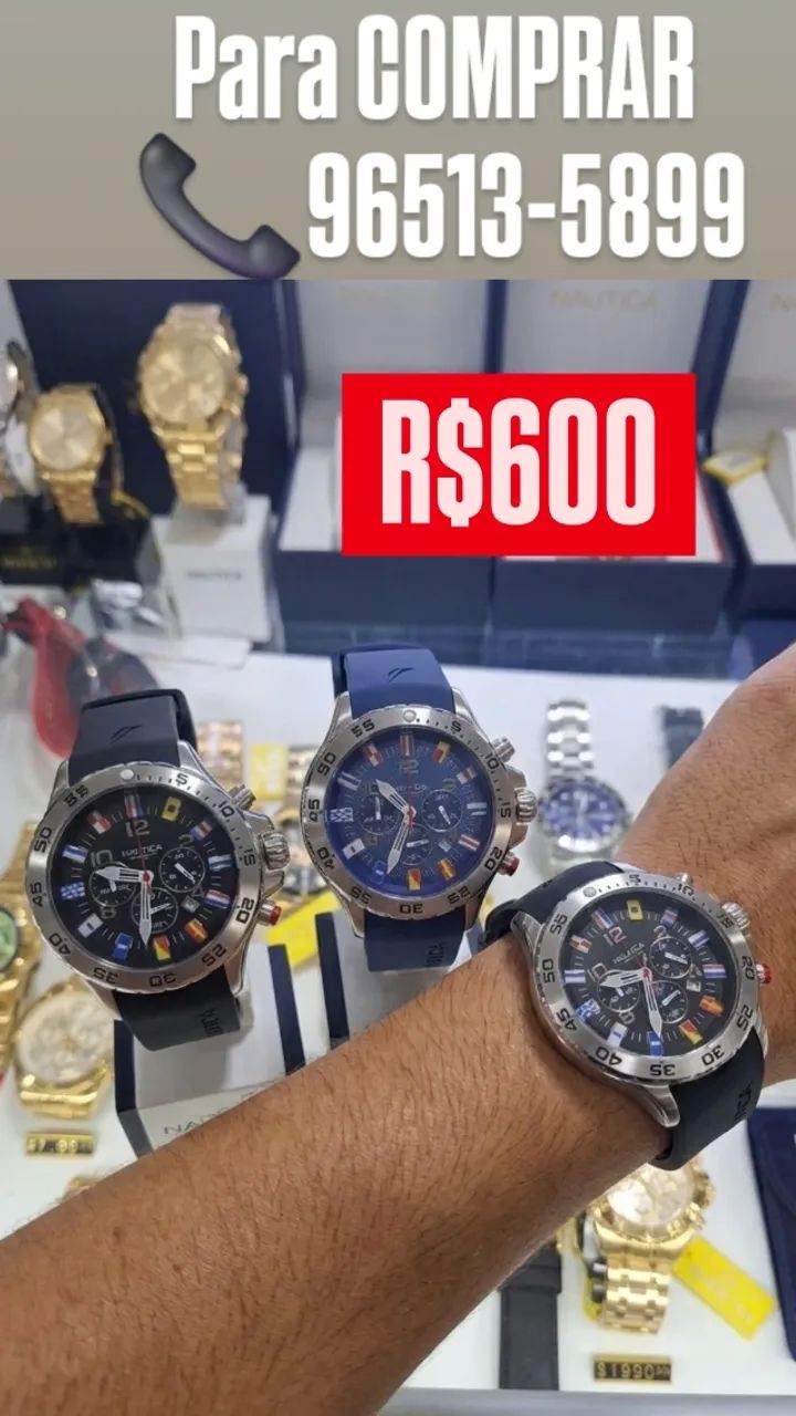 Relógio NAUTICA NAÇÕES  - PULSEIRA DE BORRACHA  - Foto 3