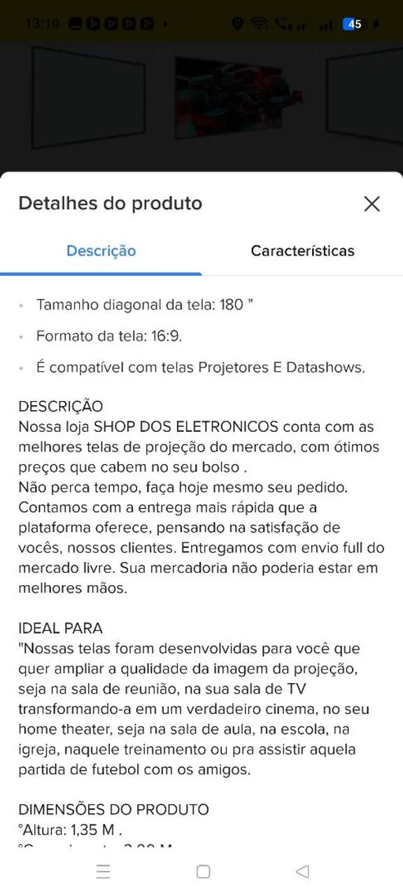 Tela de projeção 3x1,80 - Foto 6