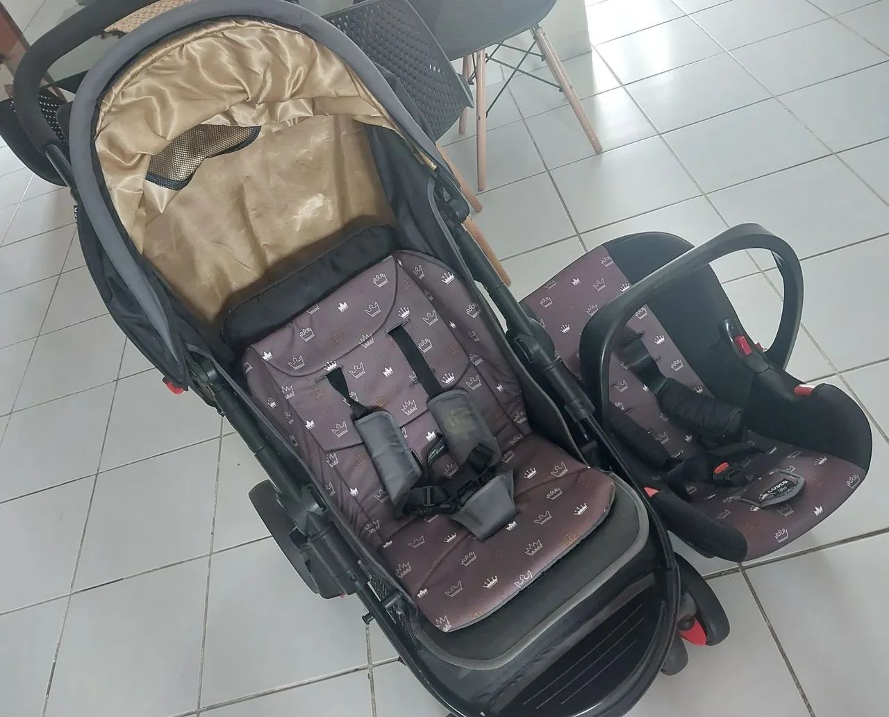 Carrinho e bebe conforto da cosco  - Foto 5