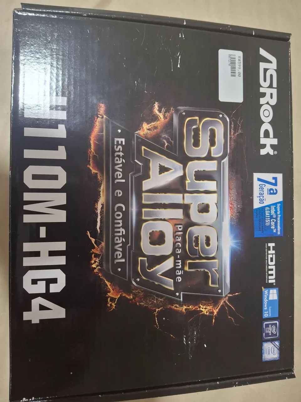 Placa-mãe ASRock H110M-HG4 (LGA 1151) com defeito + caixa original - Foto 2