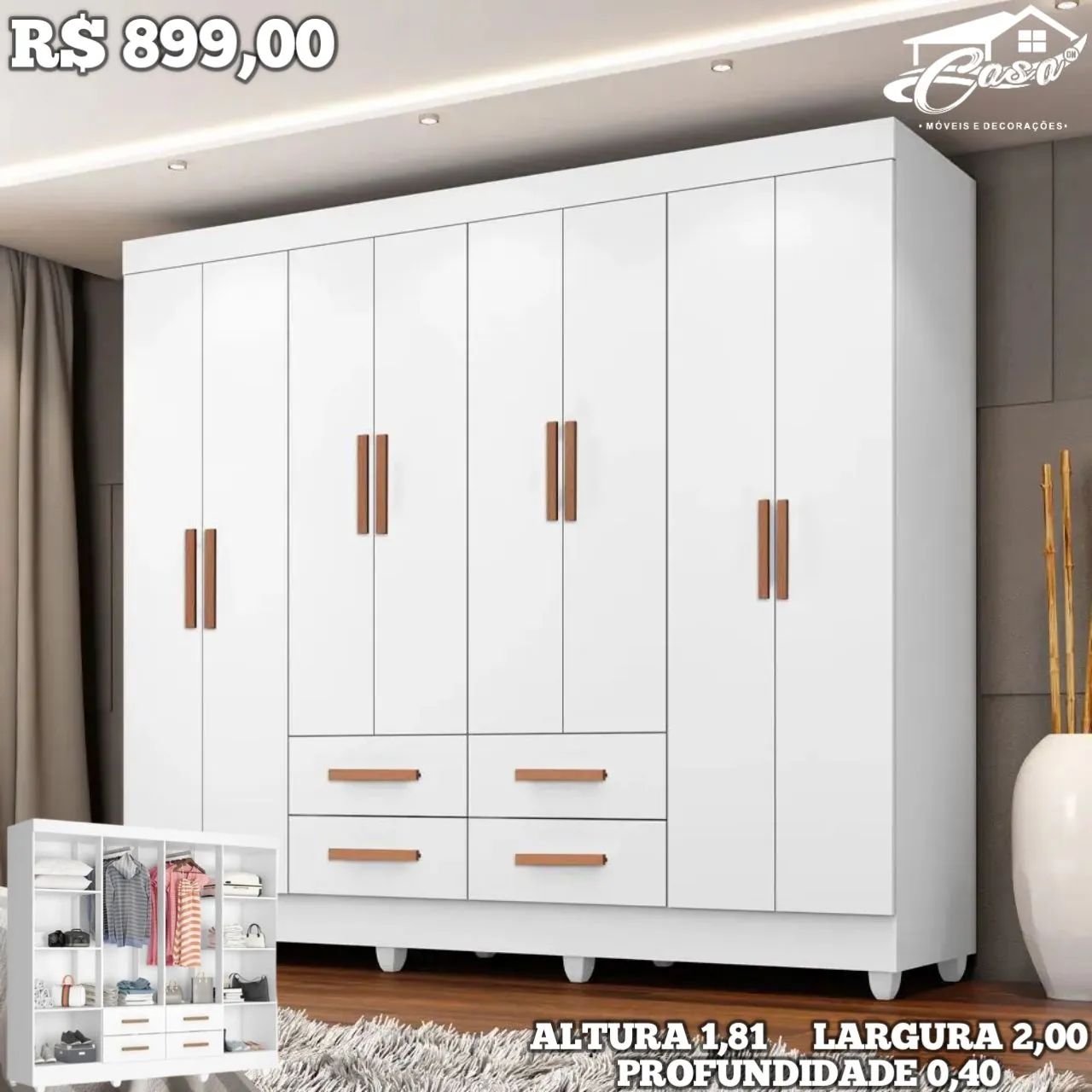 Guarda Roupa R$ 899,00 - Foto 2