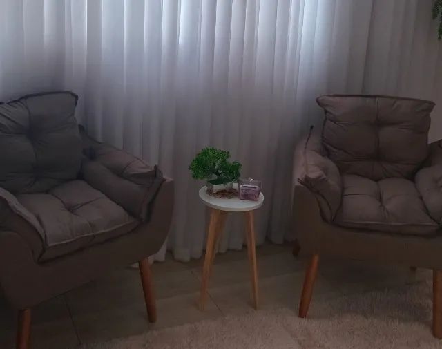 2 lindas poltronas novas opala cor caputino 