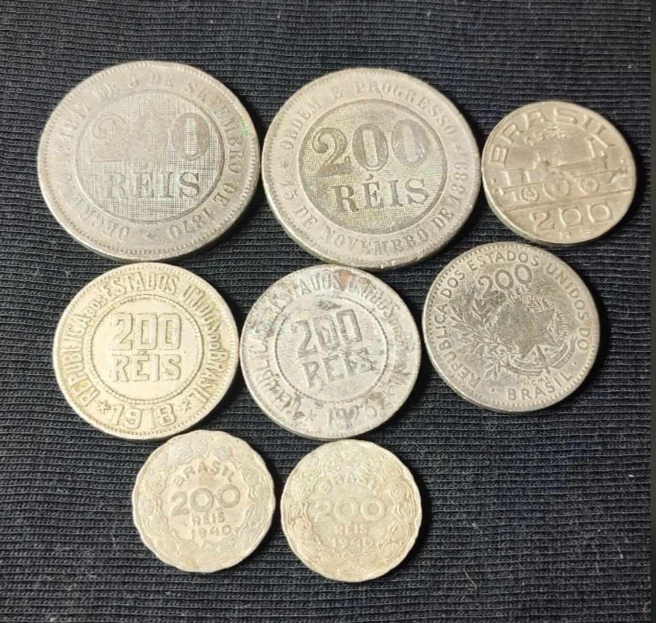 Lote completo de moedas antigas do