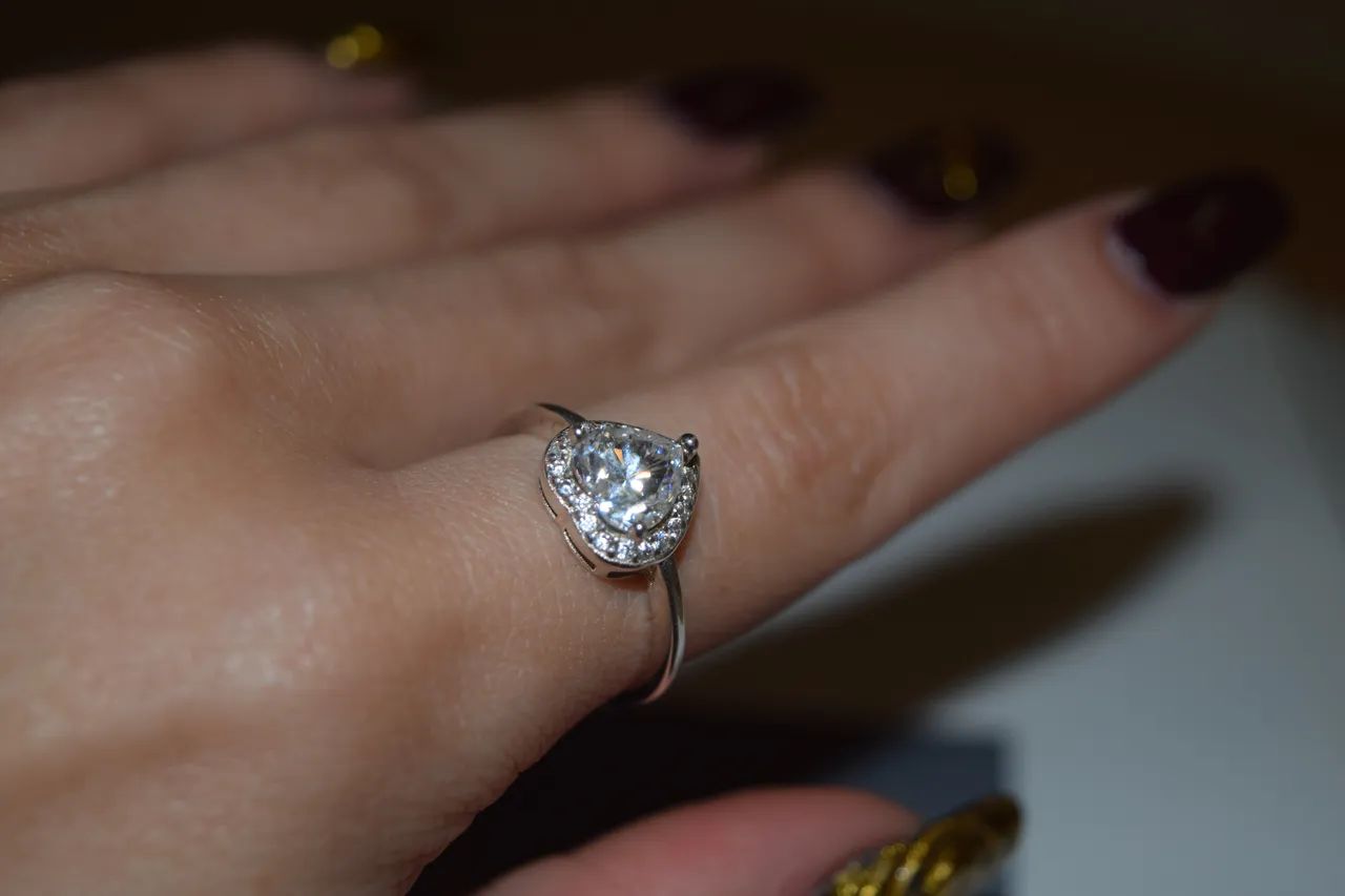 Anel prata 925 Pedra Moissanite - Foto 5