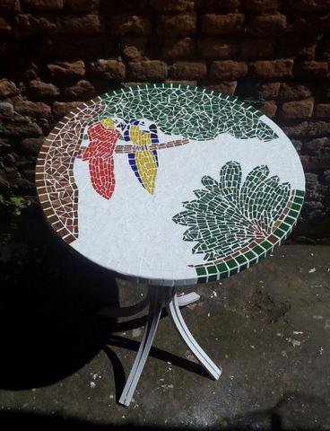 Passarinho, arara, borboleta, jardim, flor, planta mosaico - Foto 2