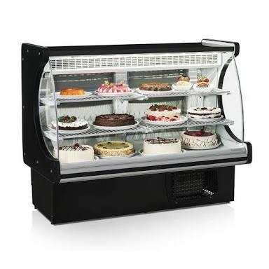 Balcão Refrigerado Dupla Função GEPV-075 Vitalis Vidro Curvo Gelopar