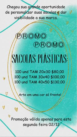 Sacolas plásticas alça vazada