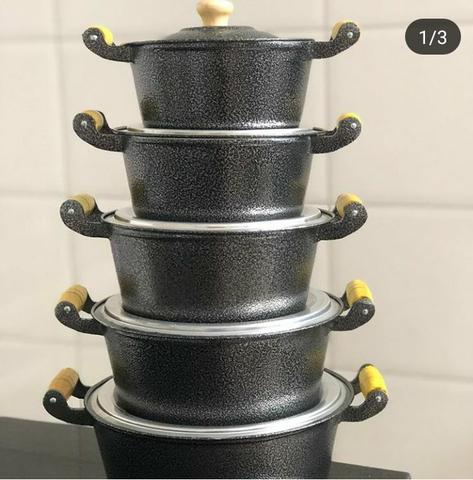 Jogo de panelas aluminio batido (5) peças APARTIR DE 179.90 faço entrega passa CARTÃO - Foto 2