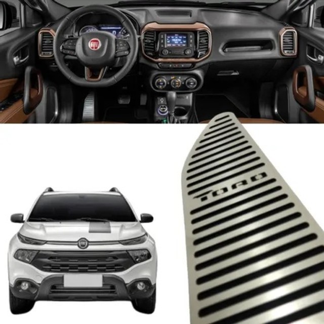 Descanso De Pé Em Aço Inox Fiat Toro - Todos